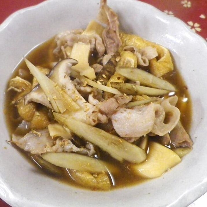 豚肉ごぼうの生姜煮